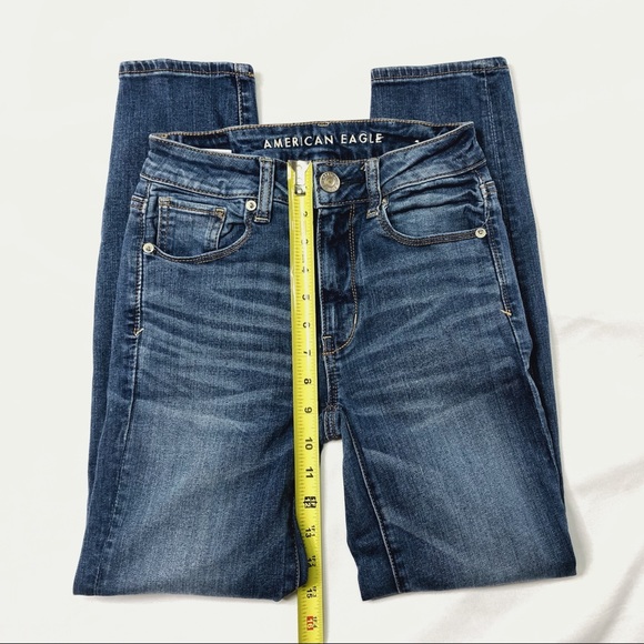 American Eagle Super Stretch Skinny Jeans Size 00 Extra Short - Picture 5 of 9